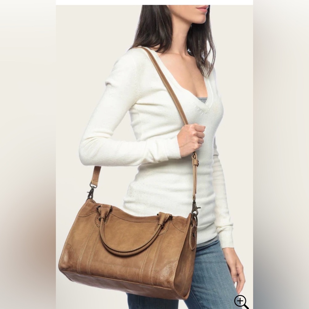 FRYE 100% LEATHER TOTE Tan Leather Handbag - Picture 11 of 11